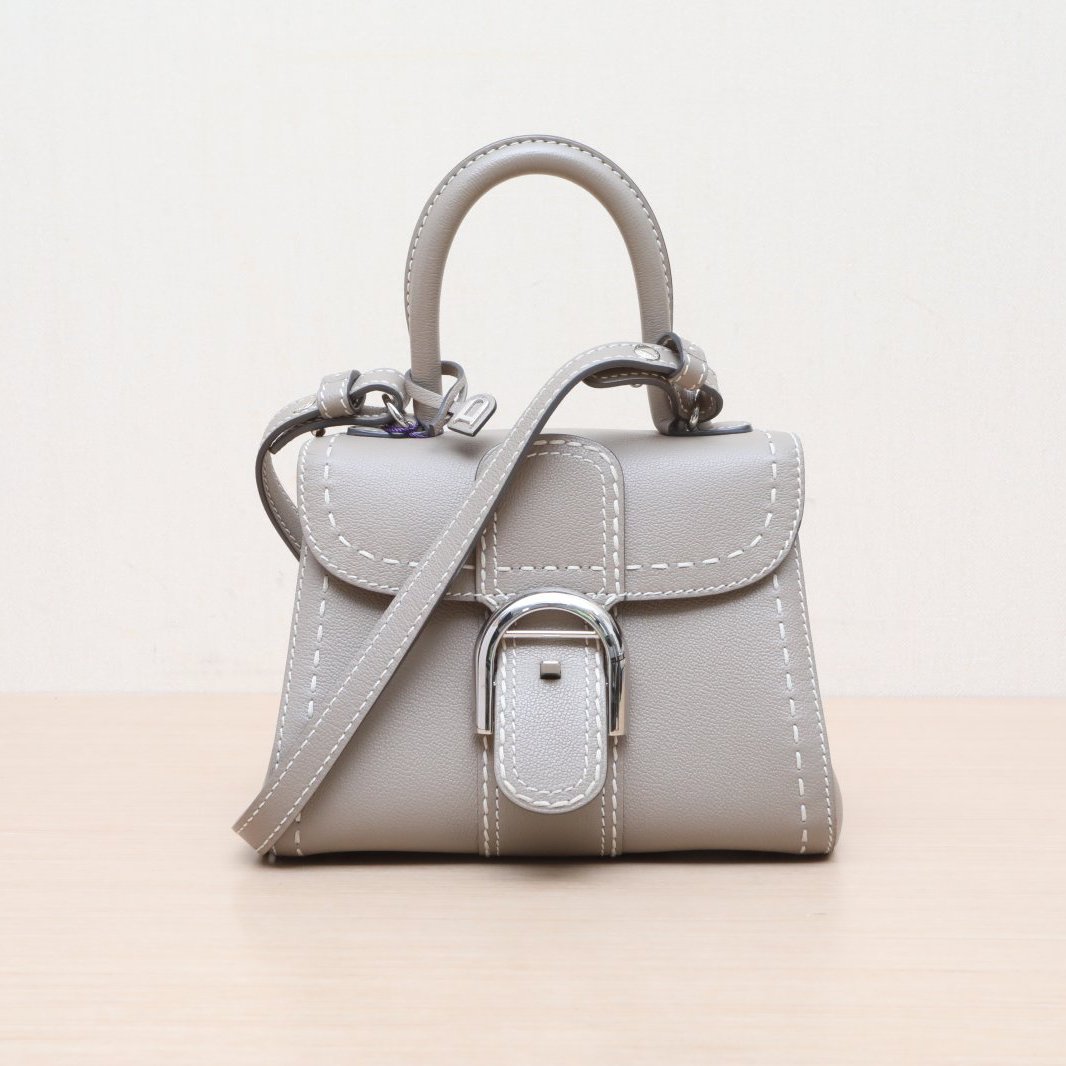99新 Delvaux/德尔沃 小花6花 Brillant Mini 20 外缝线 银扣包