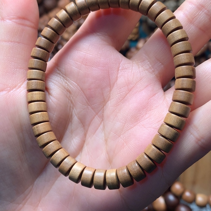 檀香木手串/手链老山檀香4*7药片瑕