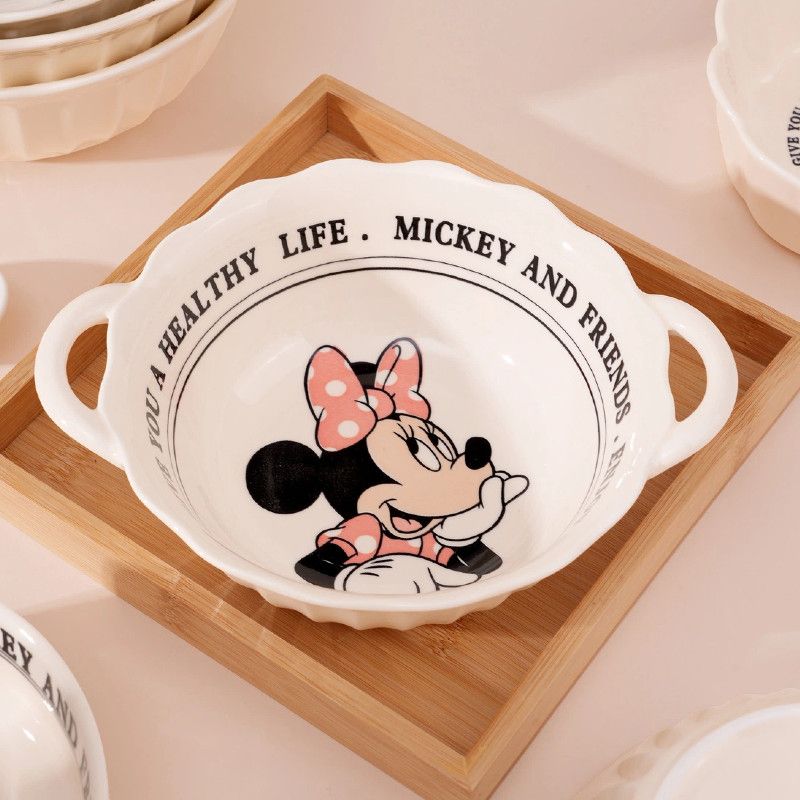 【开播福利】迪士尼爆款7.5英寸双耳汤碗大容量耐高温陶瓷餐具