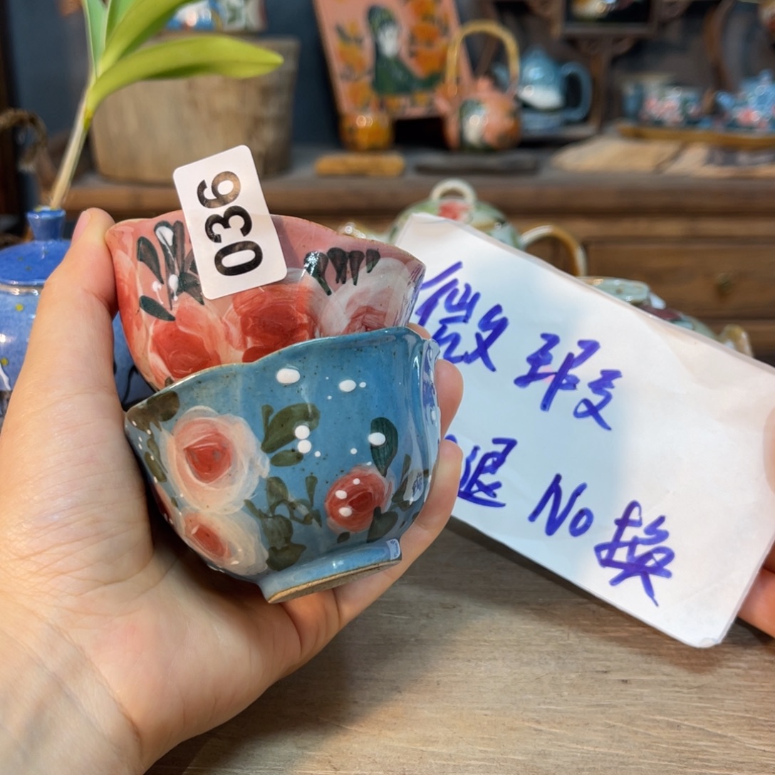 壶素浅陶瓷手工手绘