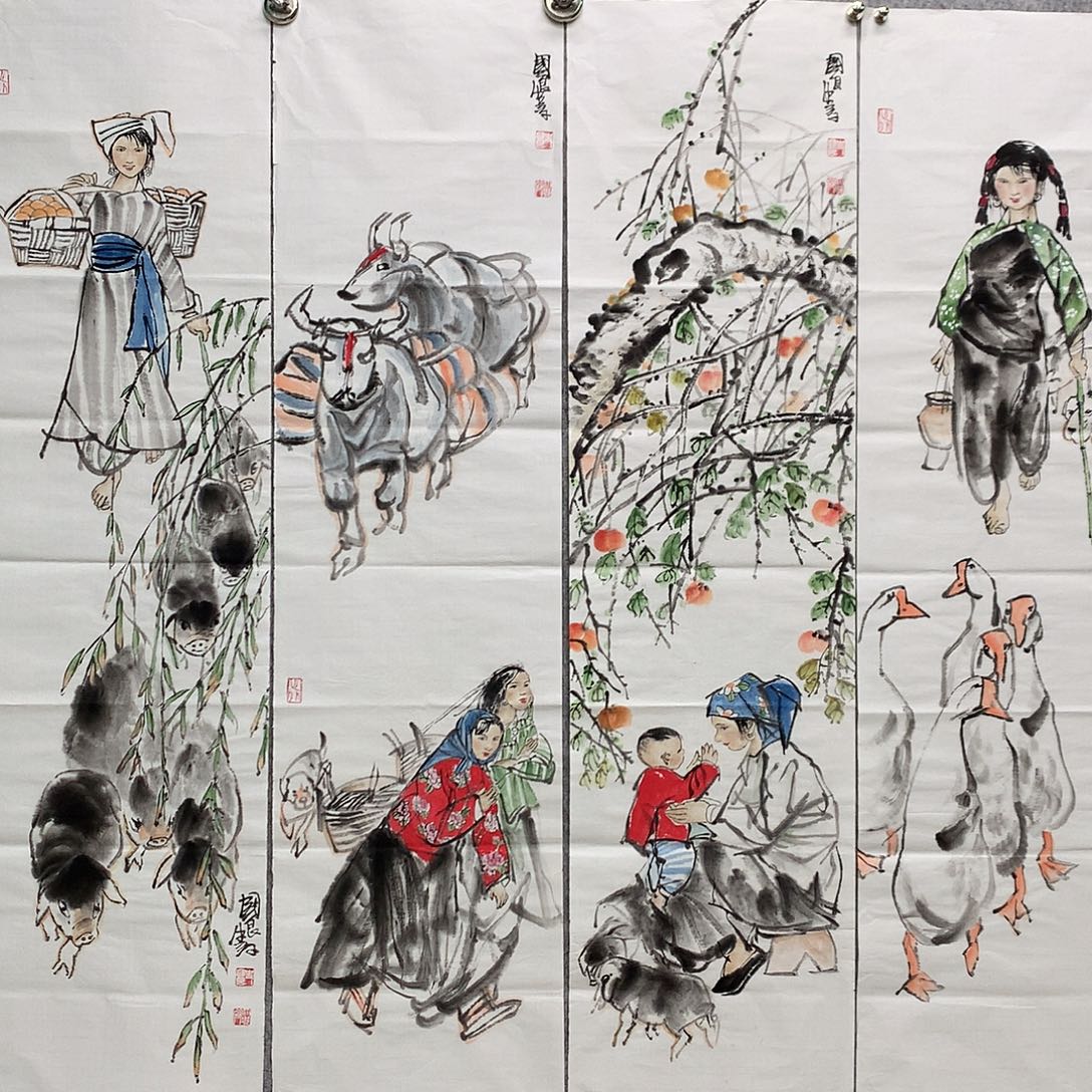 国画史老师四条作品