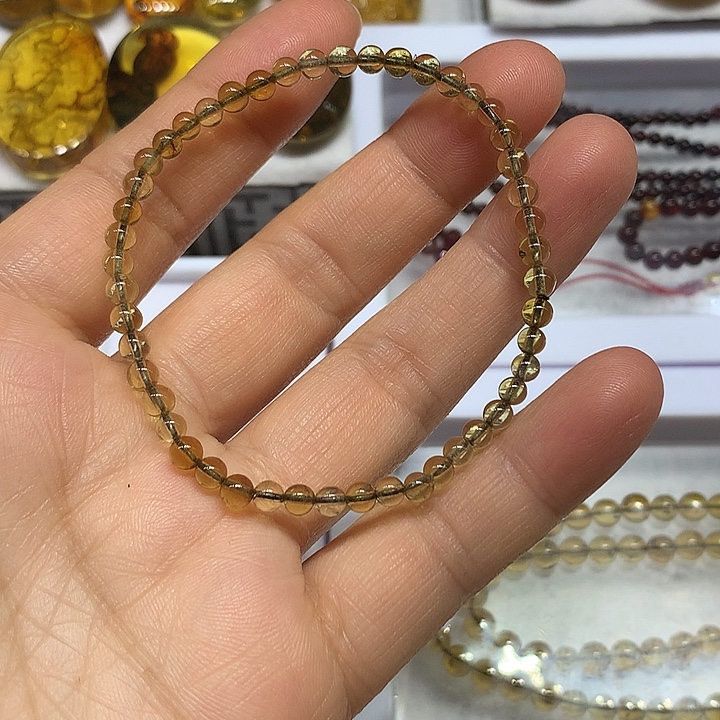 琥珀未镶嵌手链金兰小米手链