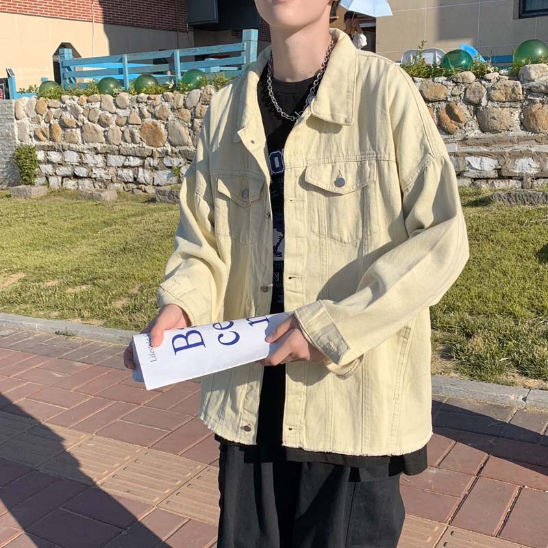 C42秋季韩版潮流短装时尚夹克男士休闲水洗牛仔夹克外套潮牌