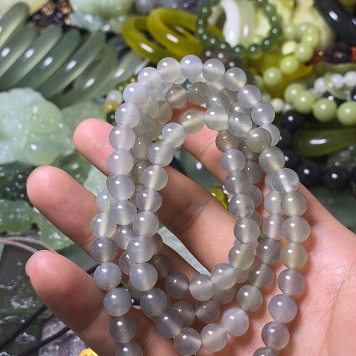 岫玉岫玉颈饰未镶嵌一**渣