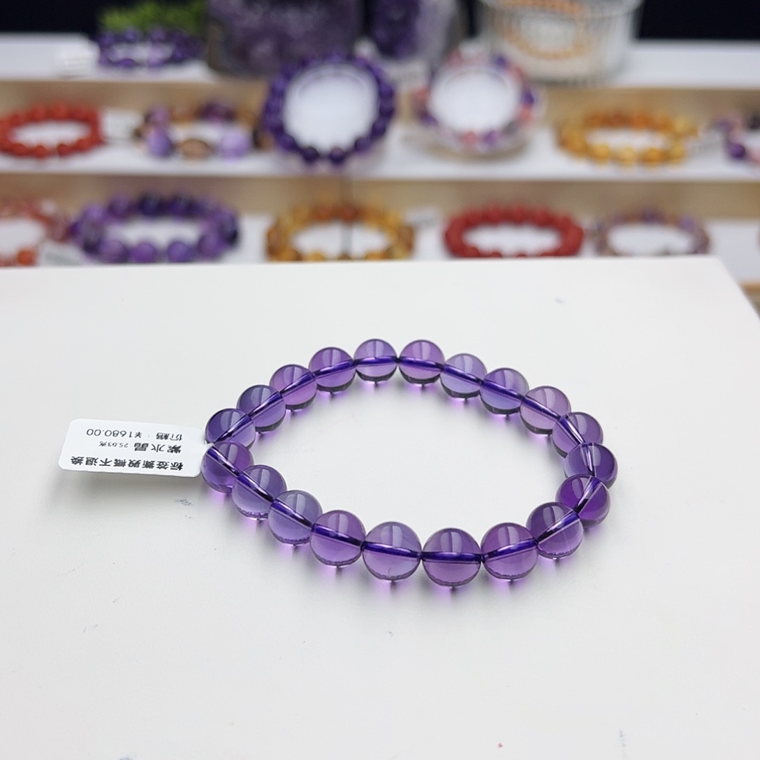 水晶手链未镶嵌倩***常紫水晶9.7mm25.03