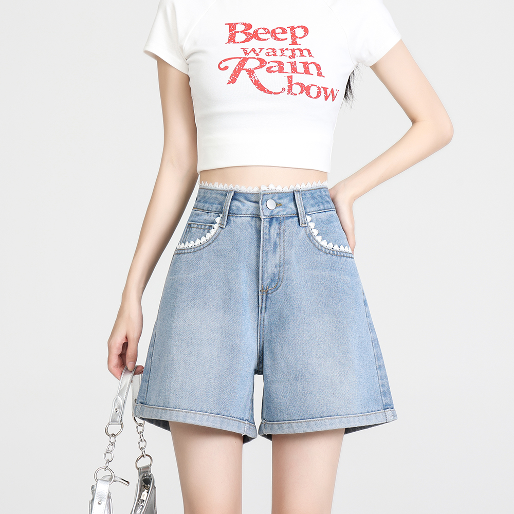 【现货+运费险】牛仔短裤女2025夏款四分裤上新百搭显瘦大码短裤