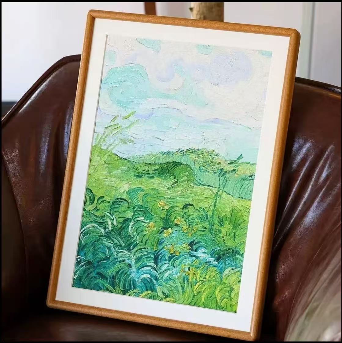 60*40实木画框榫卯结构可定制用于字画装裱挂墙