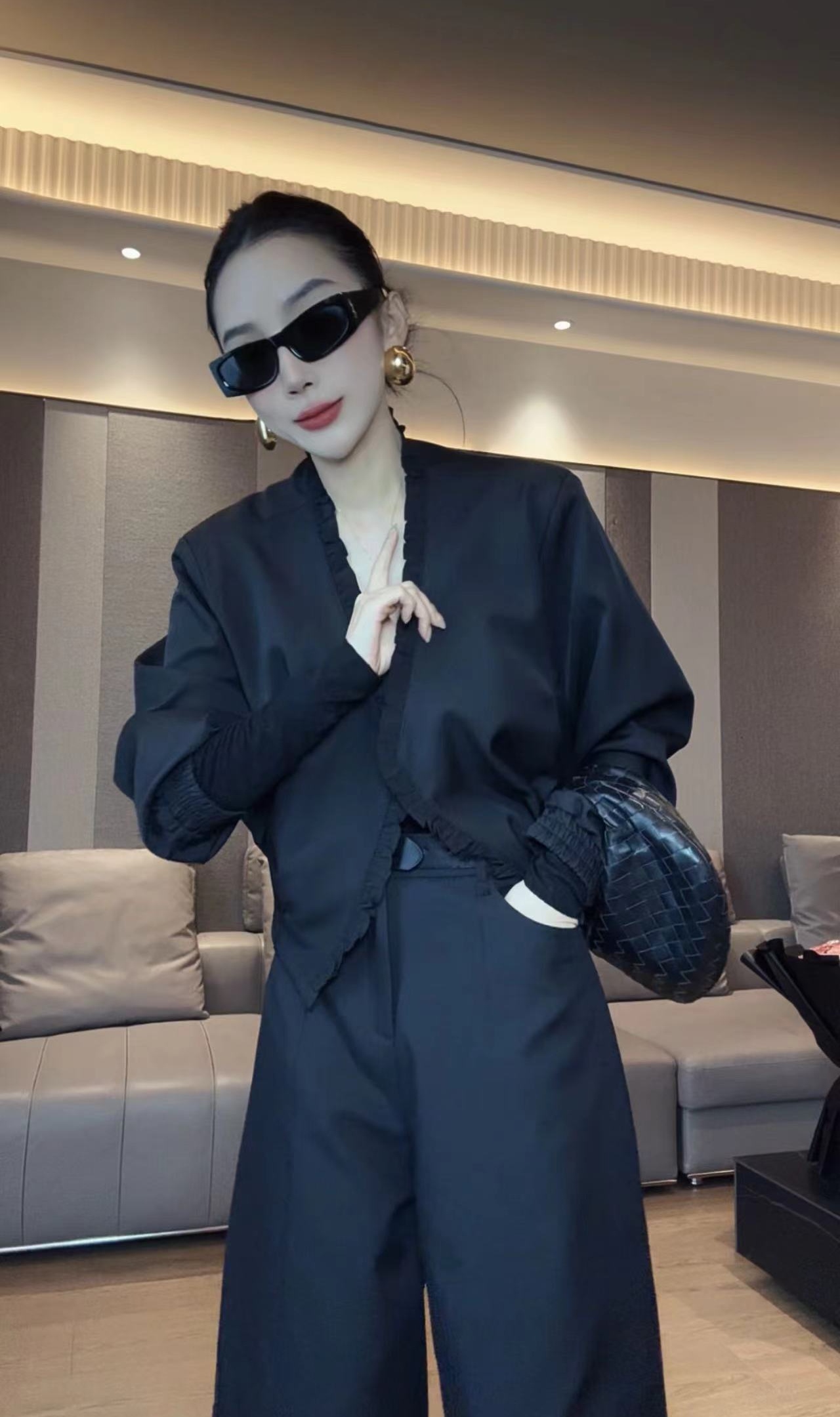 （李老板）春季新款木耳边短板洋气外套（衣长50左右）