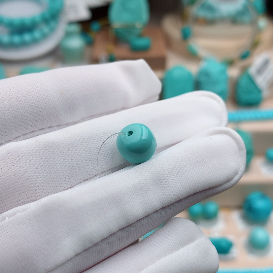 未镶嵌绿松石珠宝奇石小*唐9mm