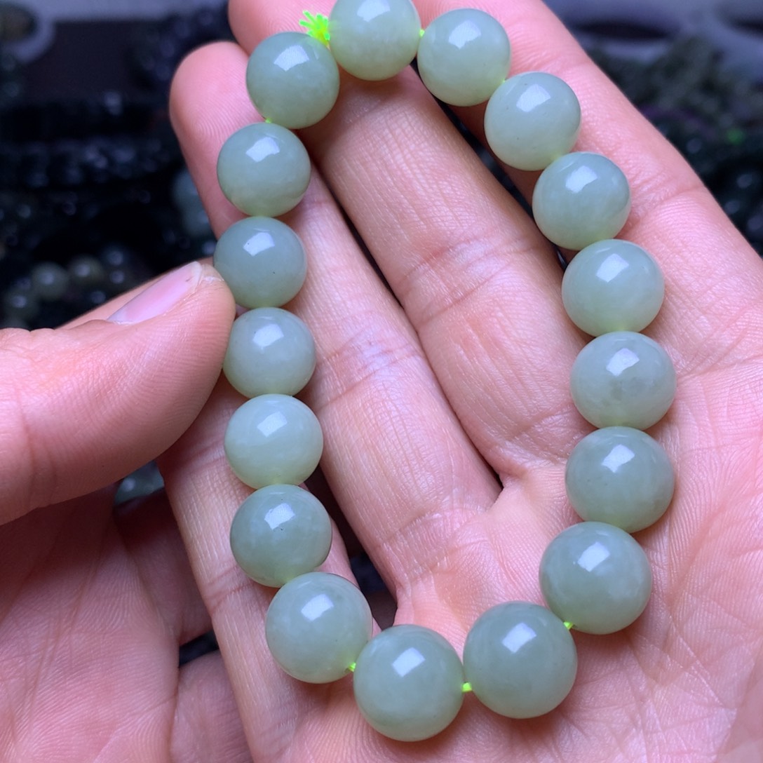 未镶嵌手串和田玉青黄口12