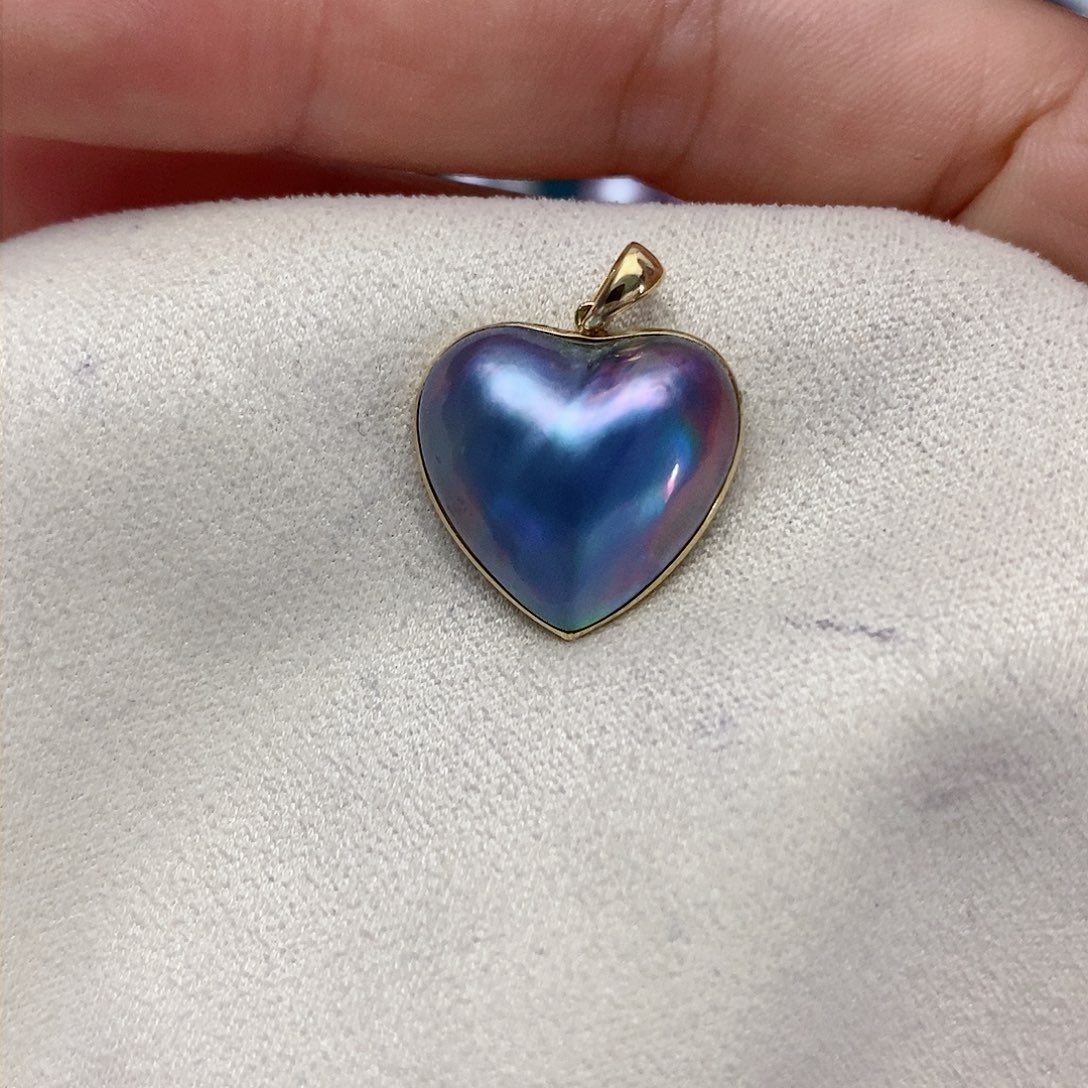 【闪购商品】拼合珍珠（马贝珠）颈饰18K金镶嵌13