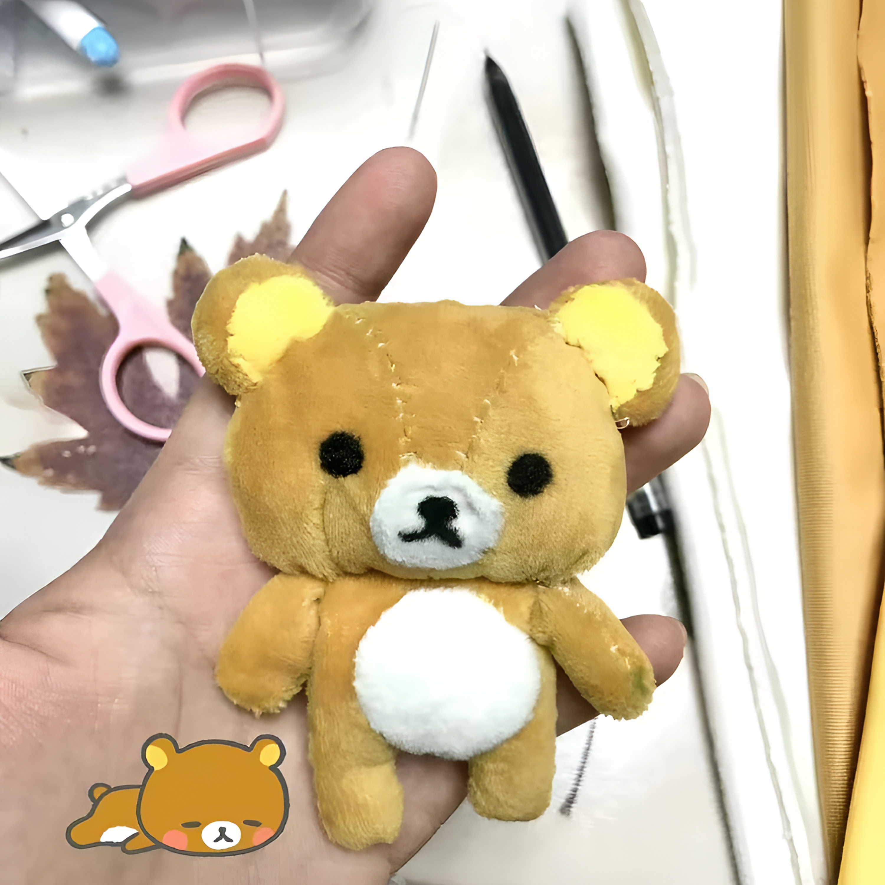 【轻松熊】可爱手做自缝轻松熊毛绒挂件手工diy材料包缝制汽车摆件
