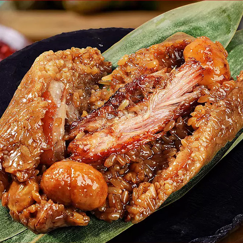 嘉兴风味蛋黄五花肉粽粽子大肉粽梅干菜粽板栗粽手工速食早餐