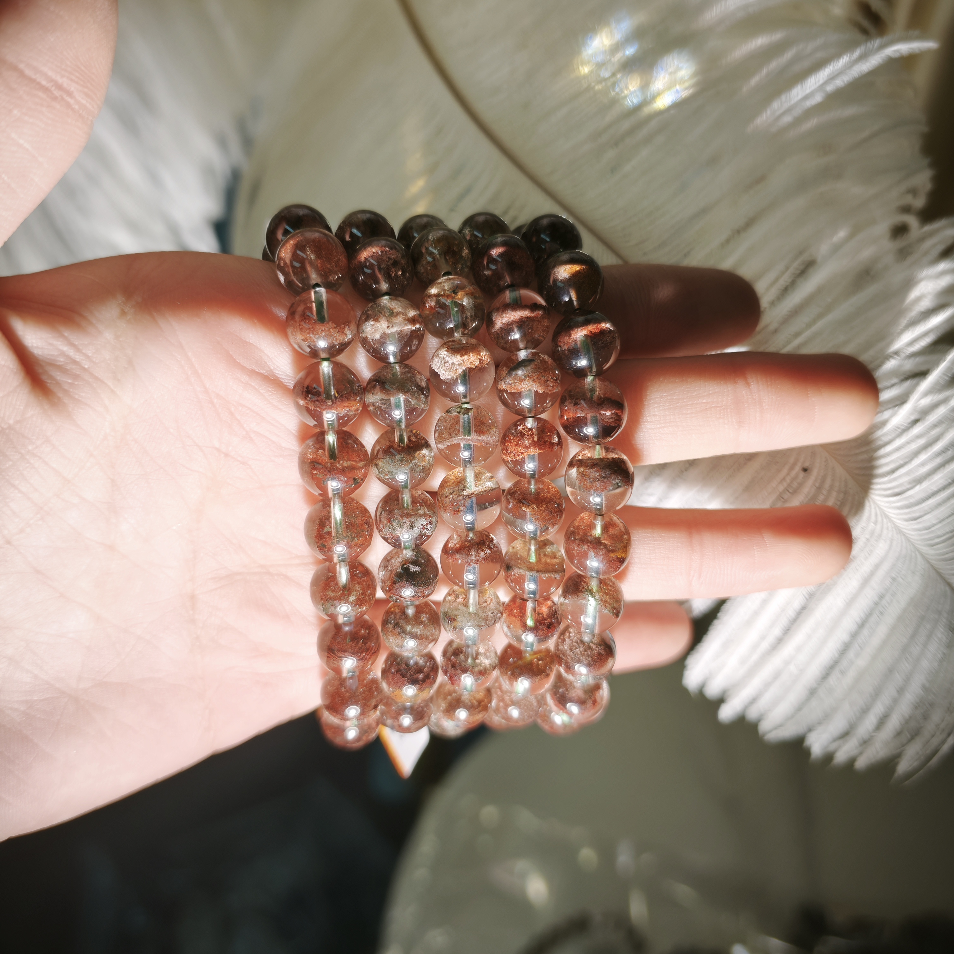 S003轻奢珠宝天然水晶幽灵单圈手链通透显贵简约时尚串 多样性发1