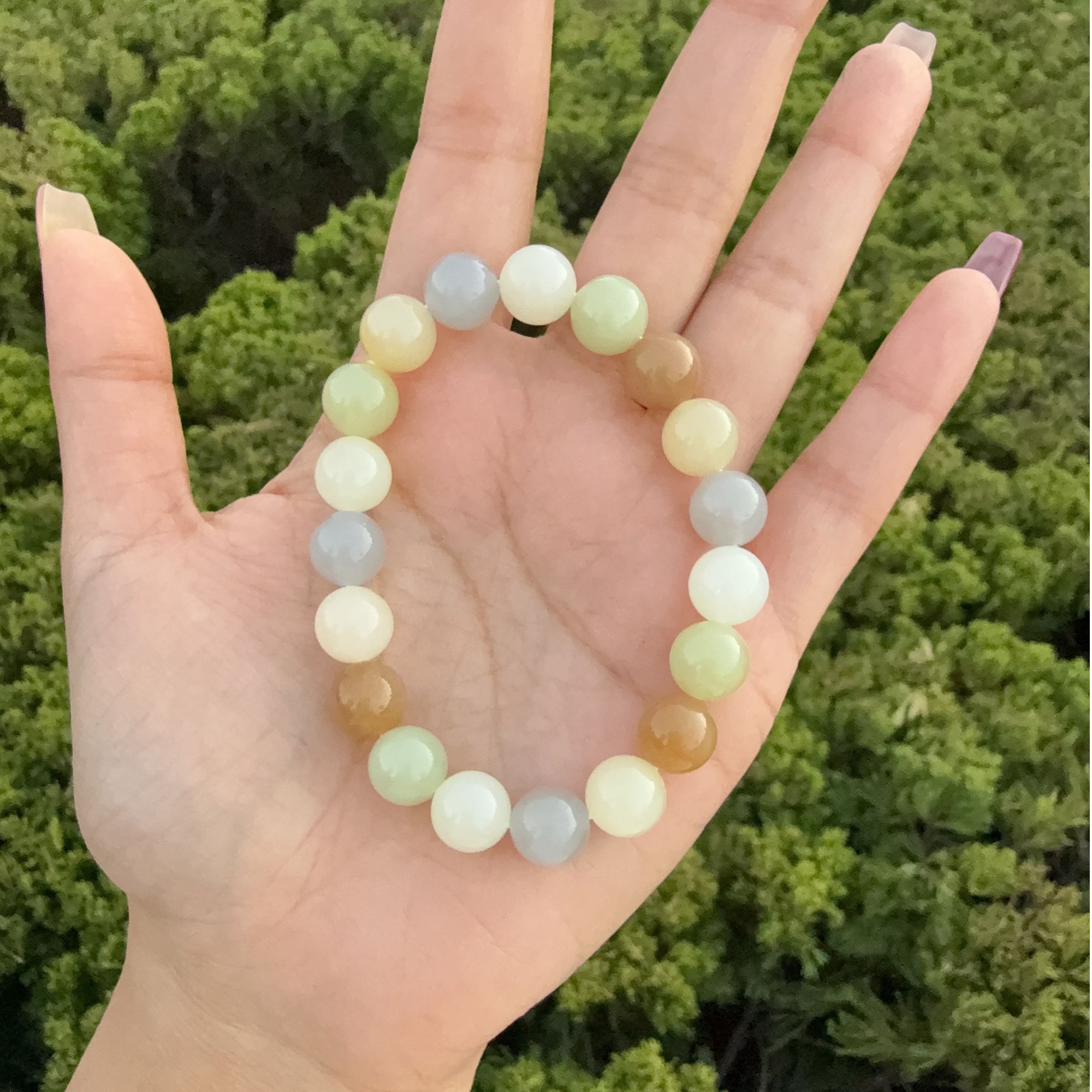 10mm天然和田玉多宝手串高级百搭气质显白简约大气国风多样性发一