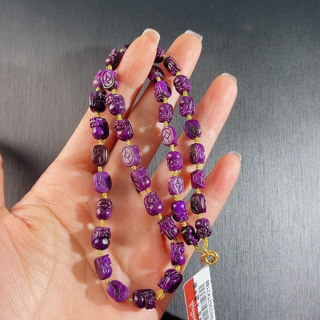 苏纪石（舒俱来）南非舒俱来老矿料项链k金未镶嵌