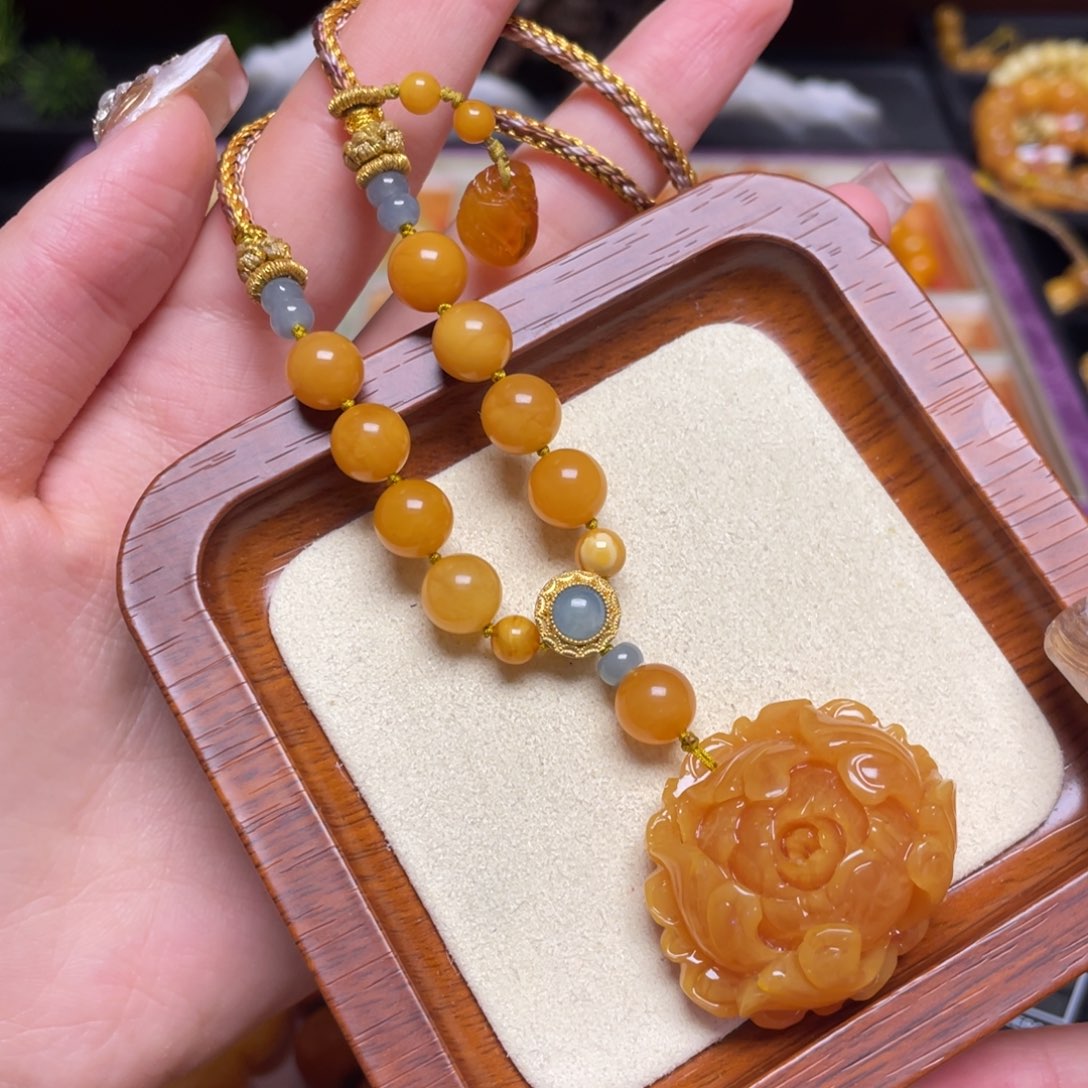 未镶嵌蜜蜡颈饰项链