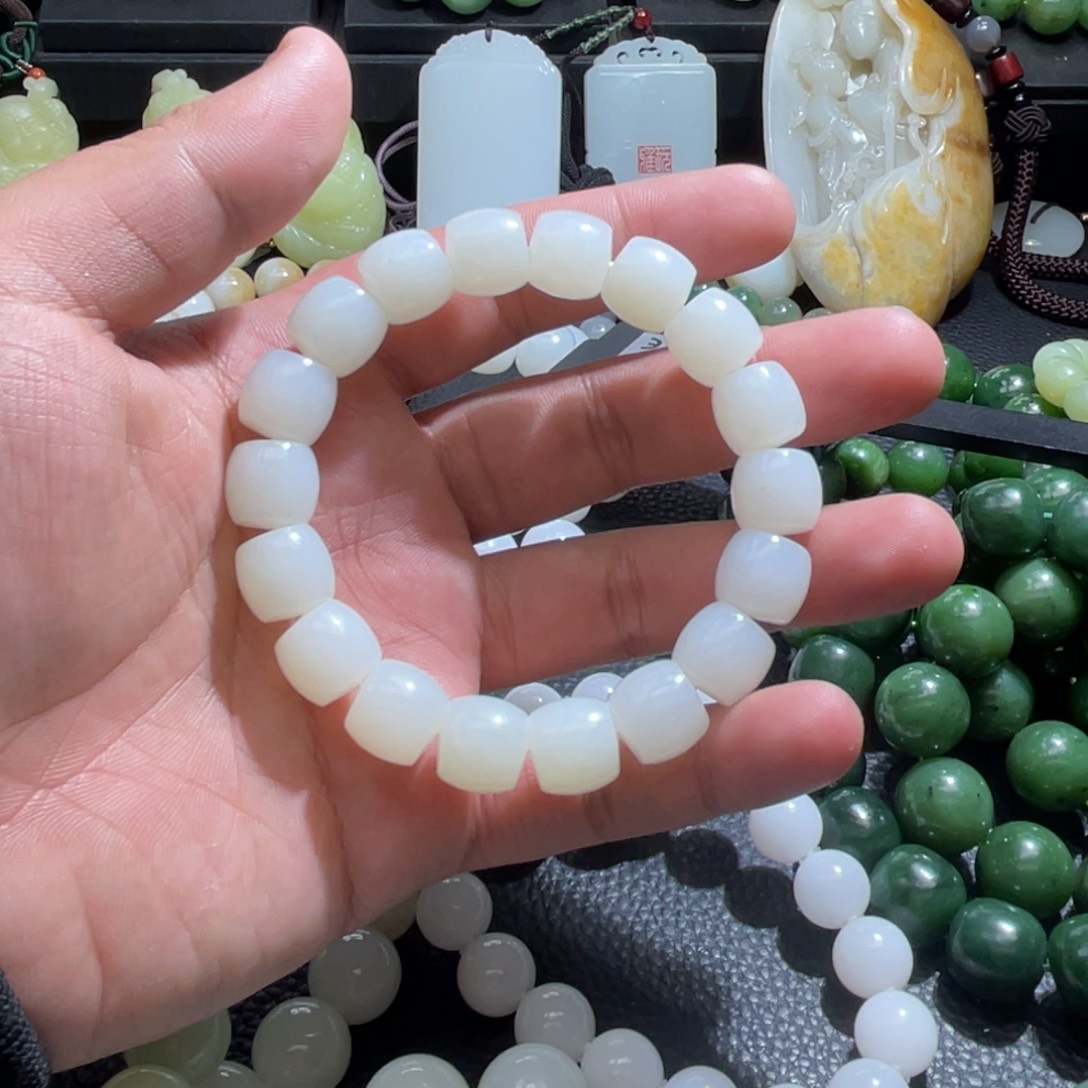 和田玉手串未镶嵌