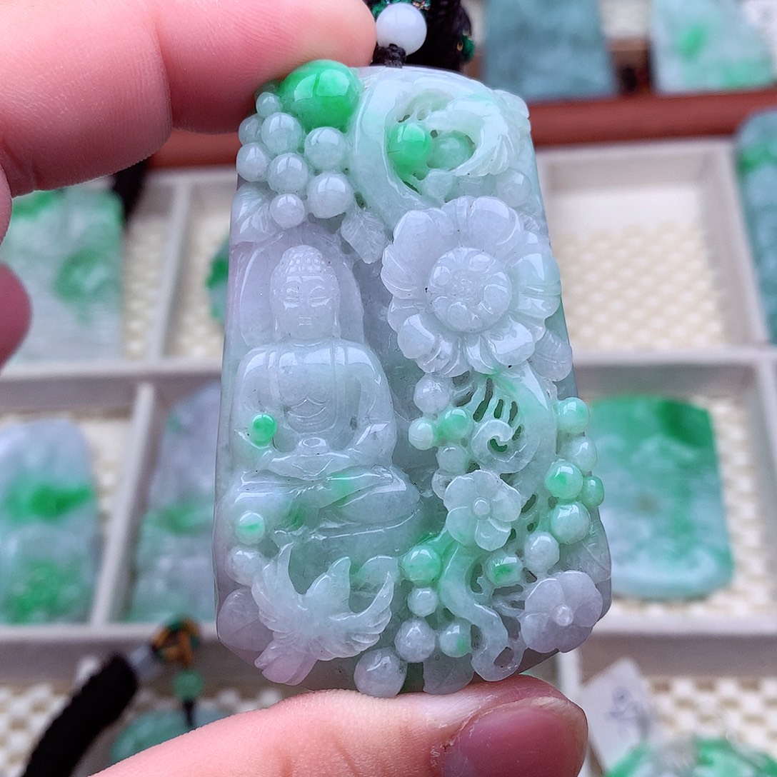 翡翠未镶嵌吊坠(不含链)