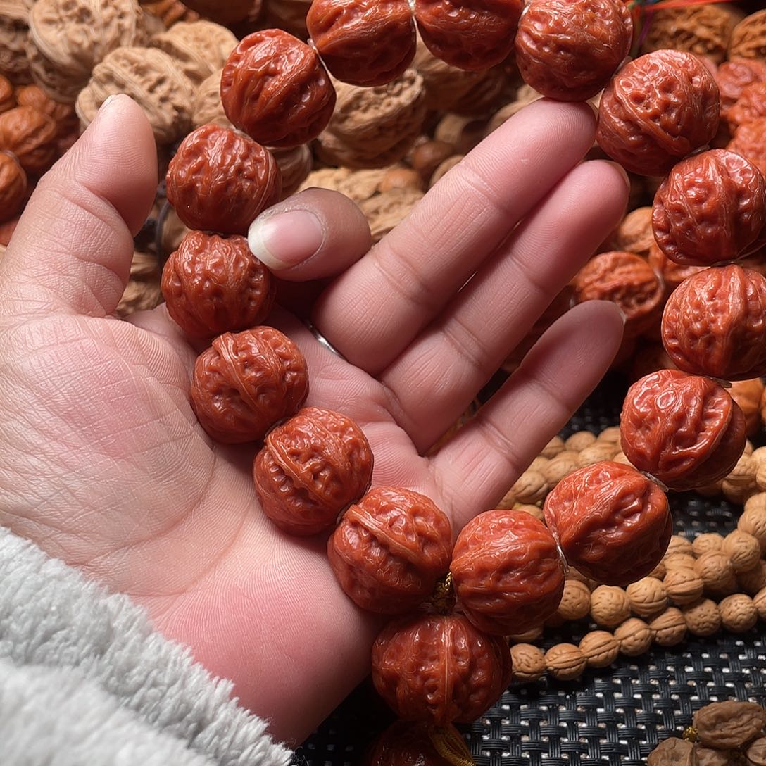 大***相文玩核桃手串粗筋京八棱