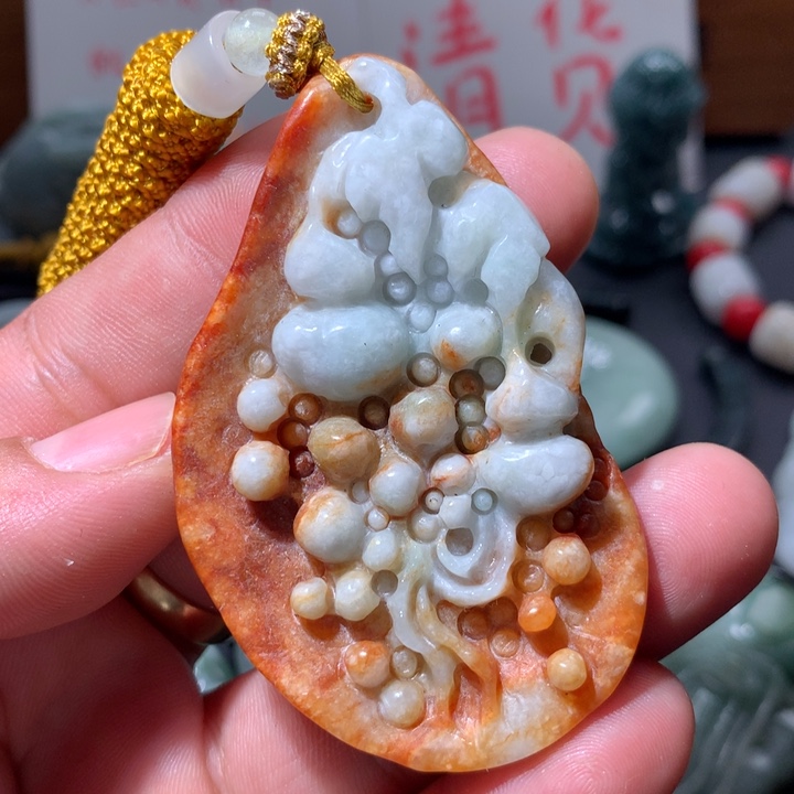 翡翠未镶嵌颈饰保真天然a货翡翠