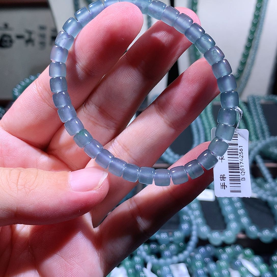 未镶嵌手链翡翠天然a货翡翠手串6+