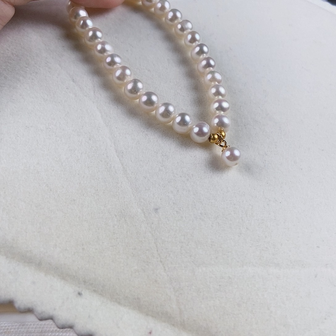 淡水珍珠手绳银S925镶嵌沐*