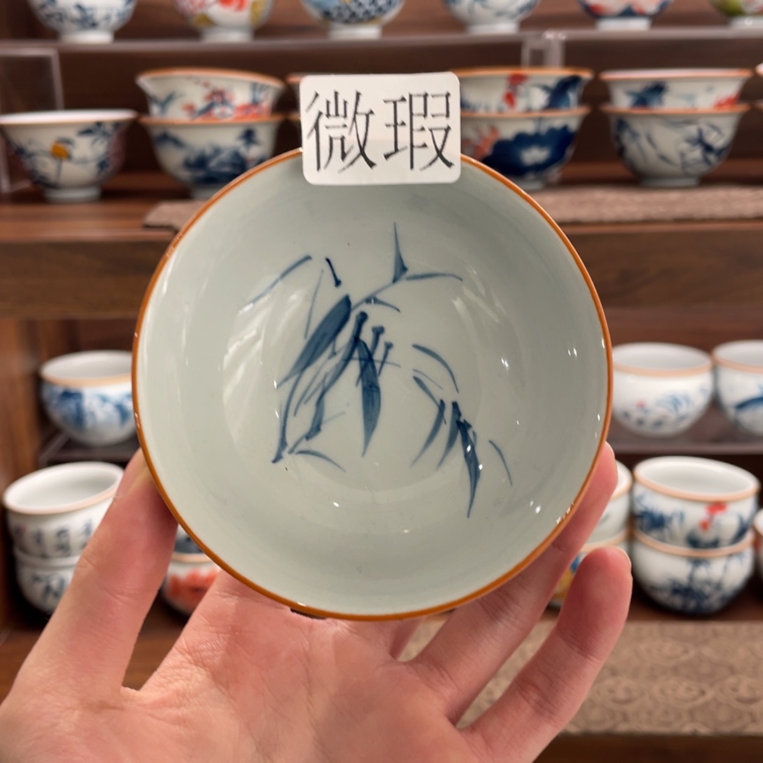 微瑕釉下彩纯手绘