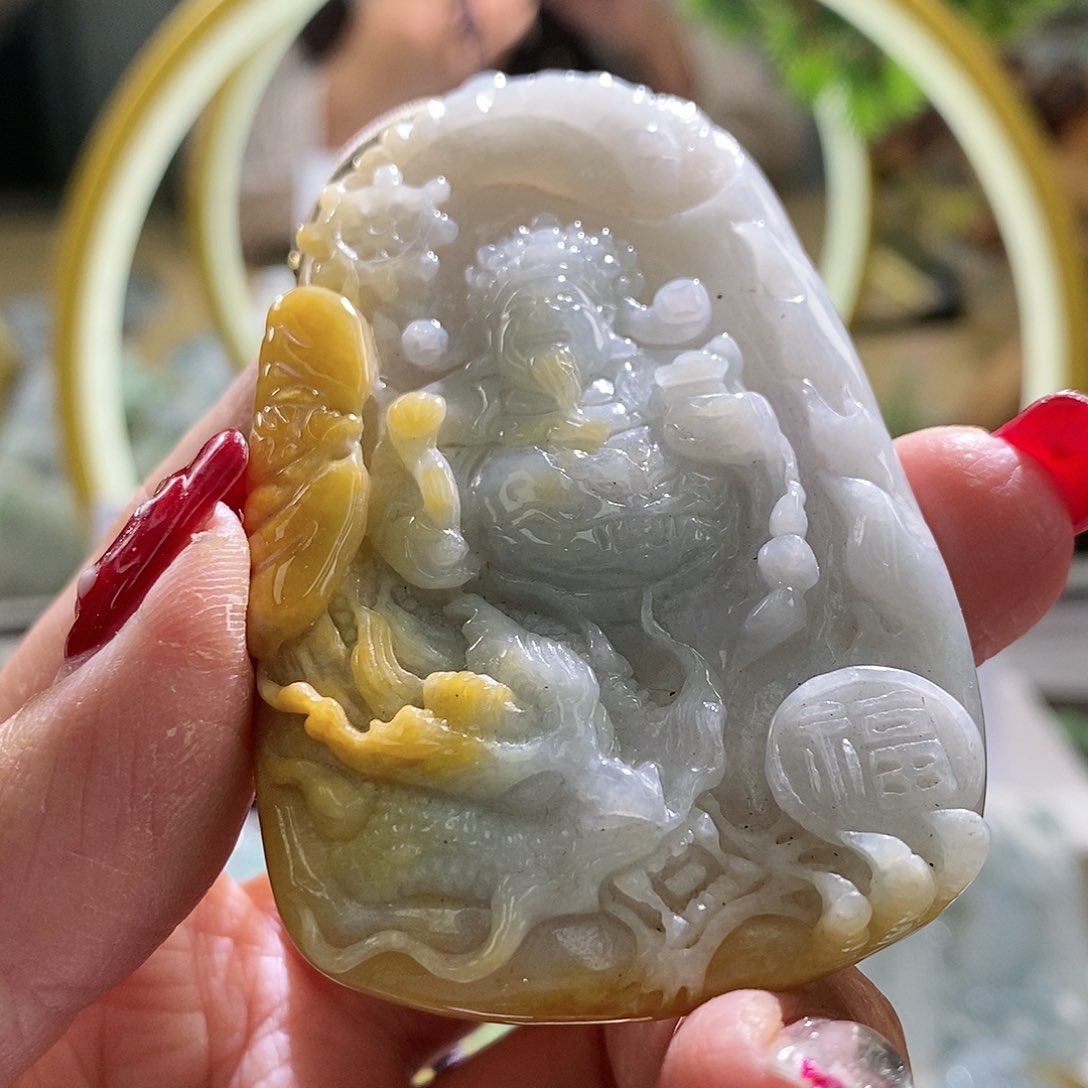 【闪购商品】翡翠颈饰未镶嵌财神