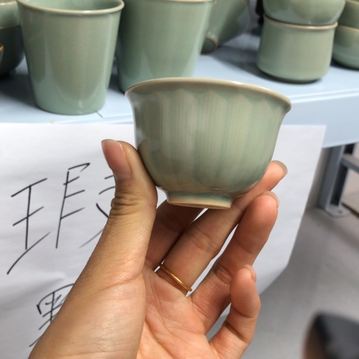 瓷片仿古汝瓷主人杯