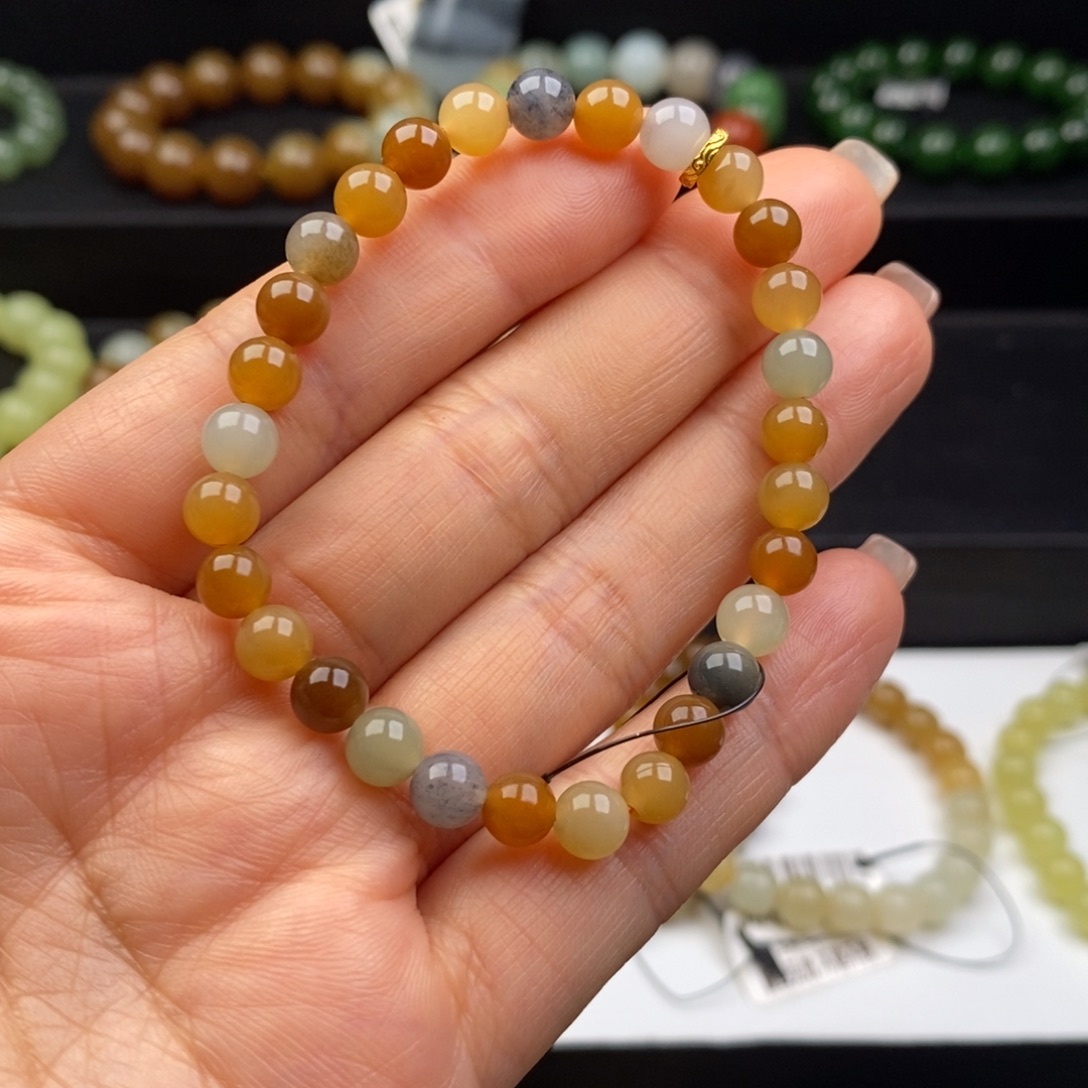 风***测和田玉未镶嵌手串