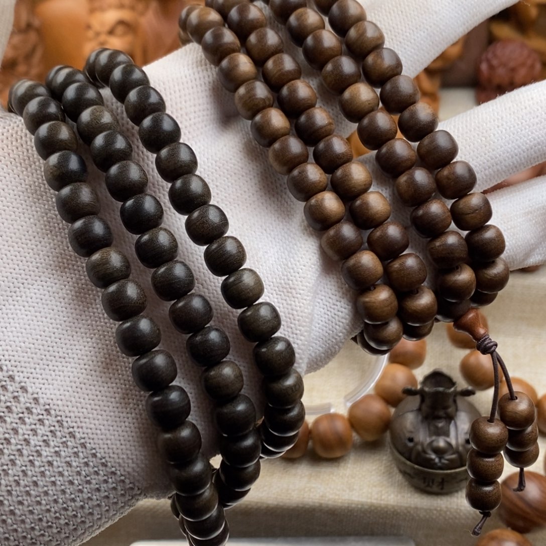 超***生檀香木手串/手链迈索尔，老山檀香，奶香0708一套