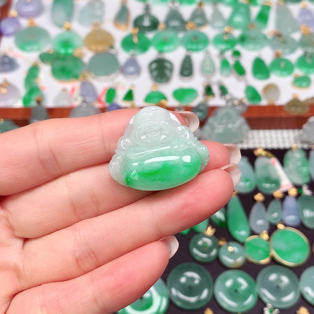 翡翠颈饰未镶嵌天然翡翠A货