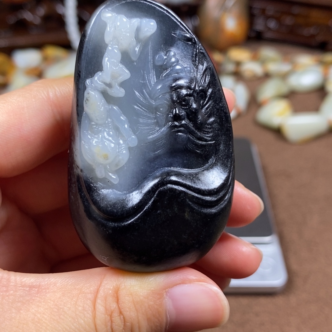 和田玉未镶嵌挂件