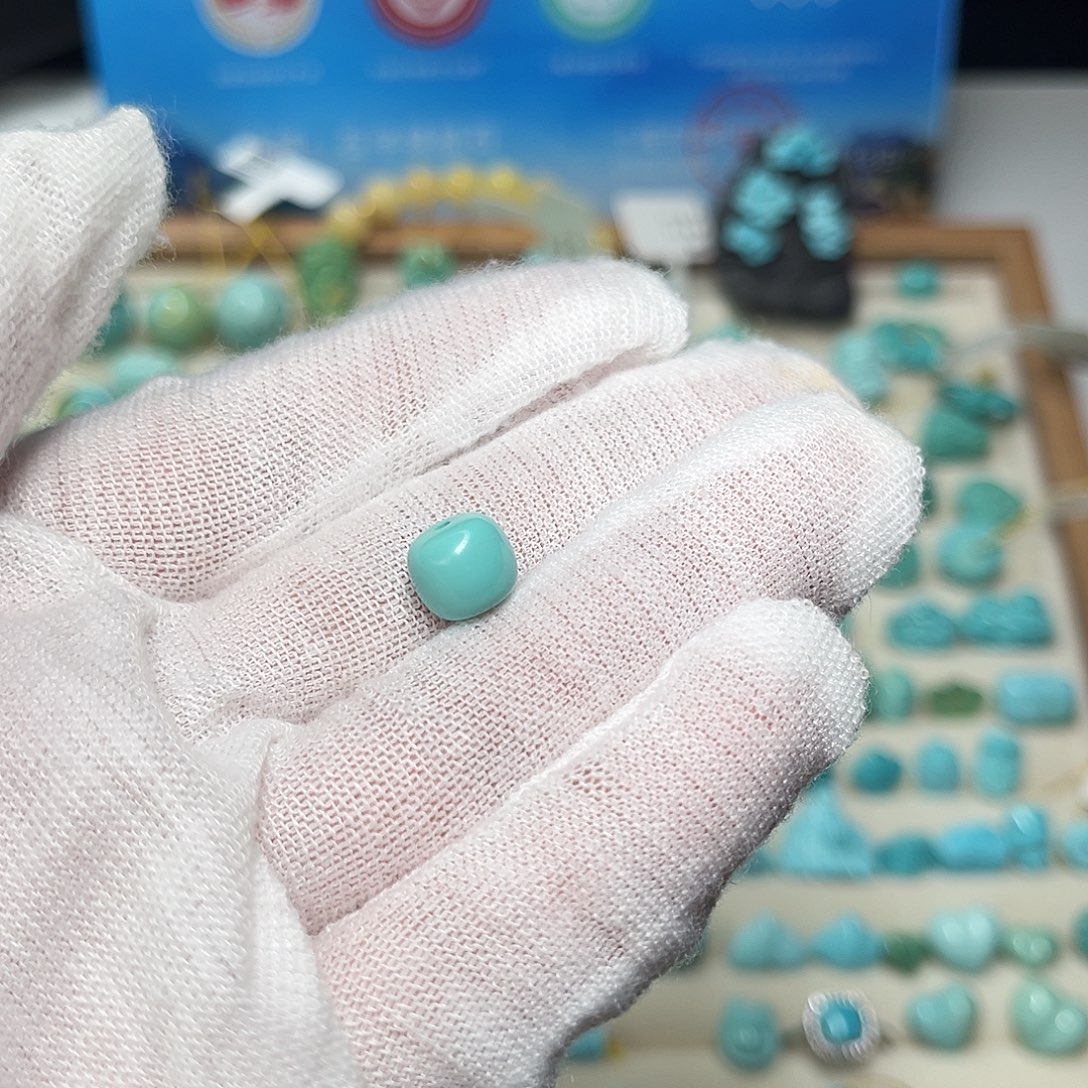 金***發绿松石未镶嵌珠宝半成品