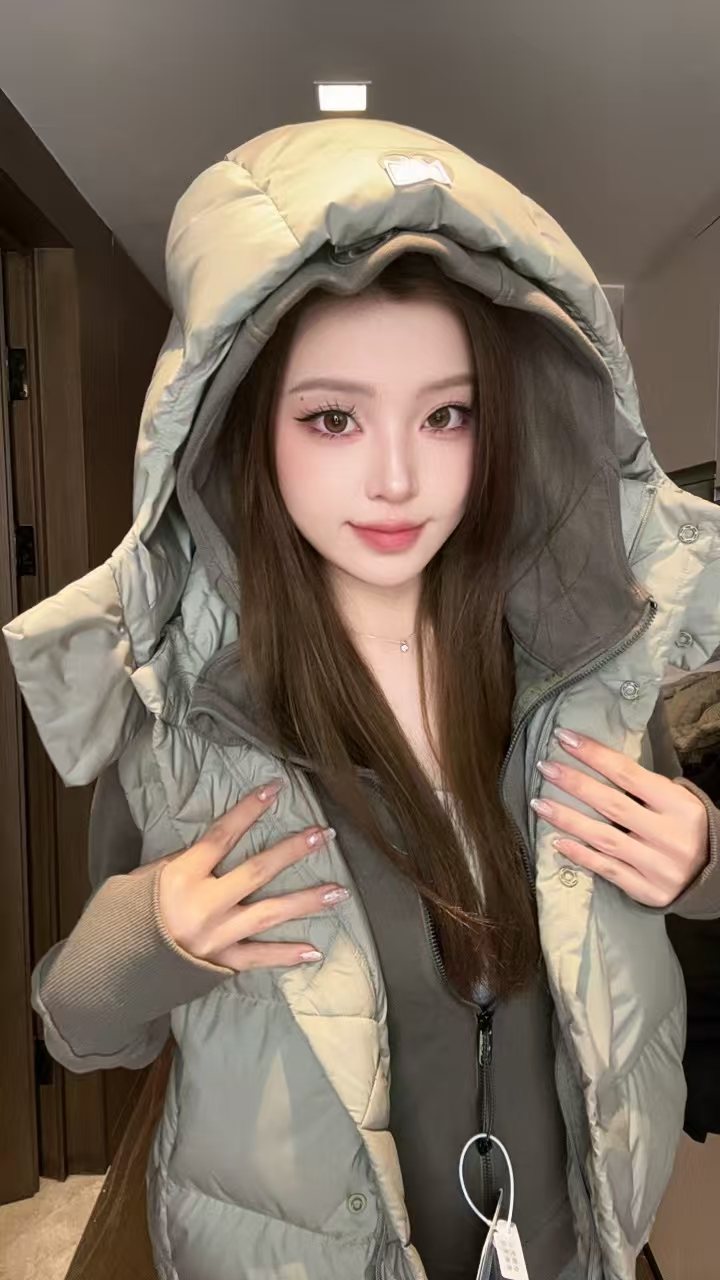 【木沐】四格马甲连帽羽绒服外套