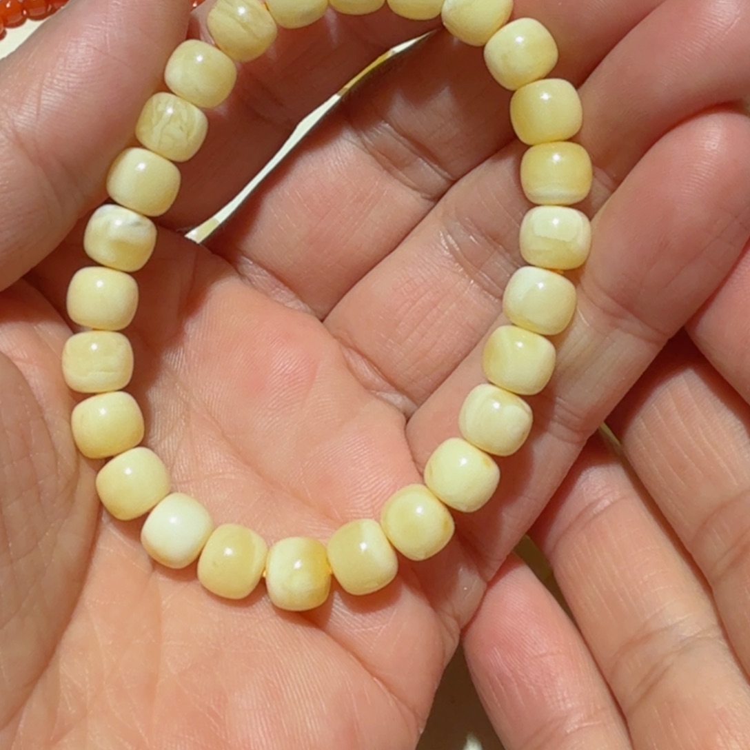 蜜蜡手串未镶嵌琥珀蜜手串8mm
