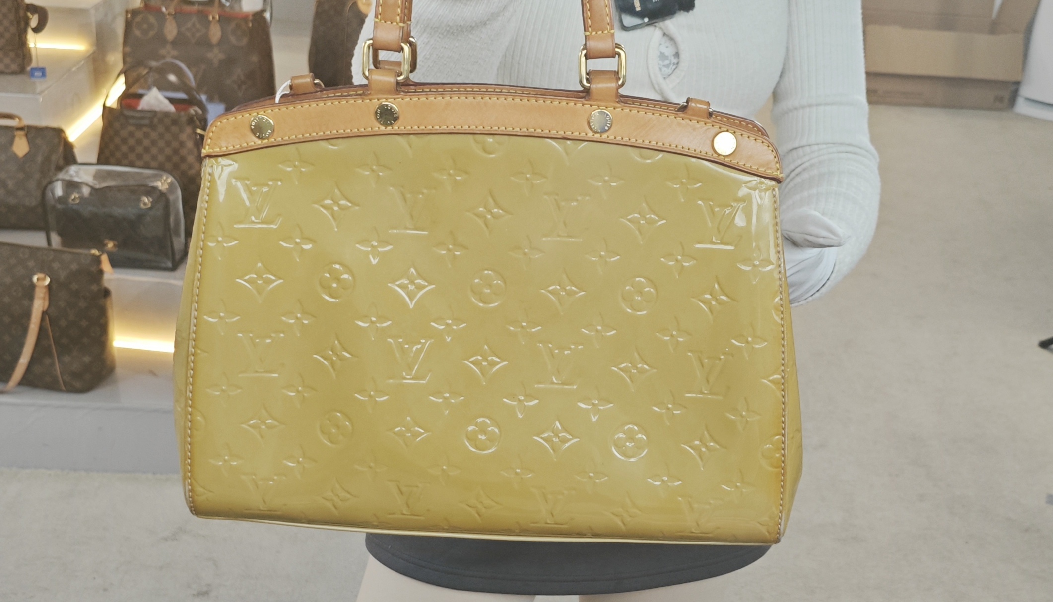 99新 LouisVuitton/路易威登 可乐/LV 漆皮医生包/99新