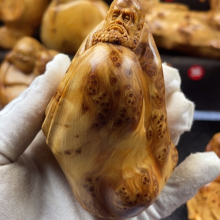 柏木（崖柏）达摩手把件