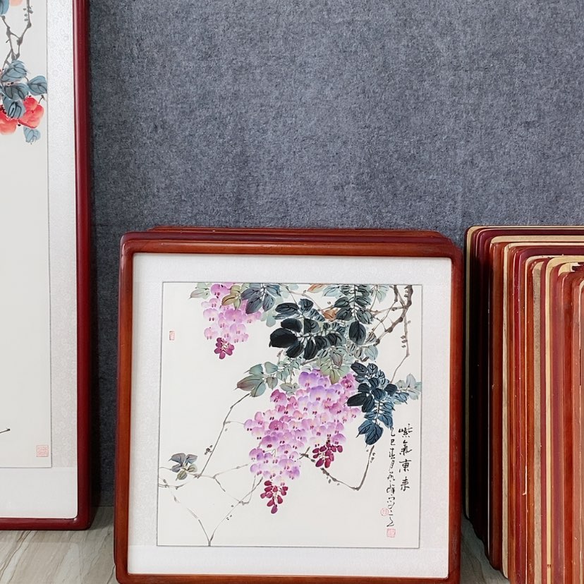 【闪购商品】国画书画作品带框65×65厘米