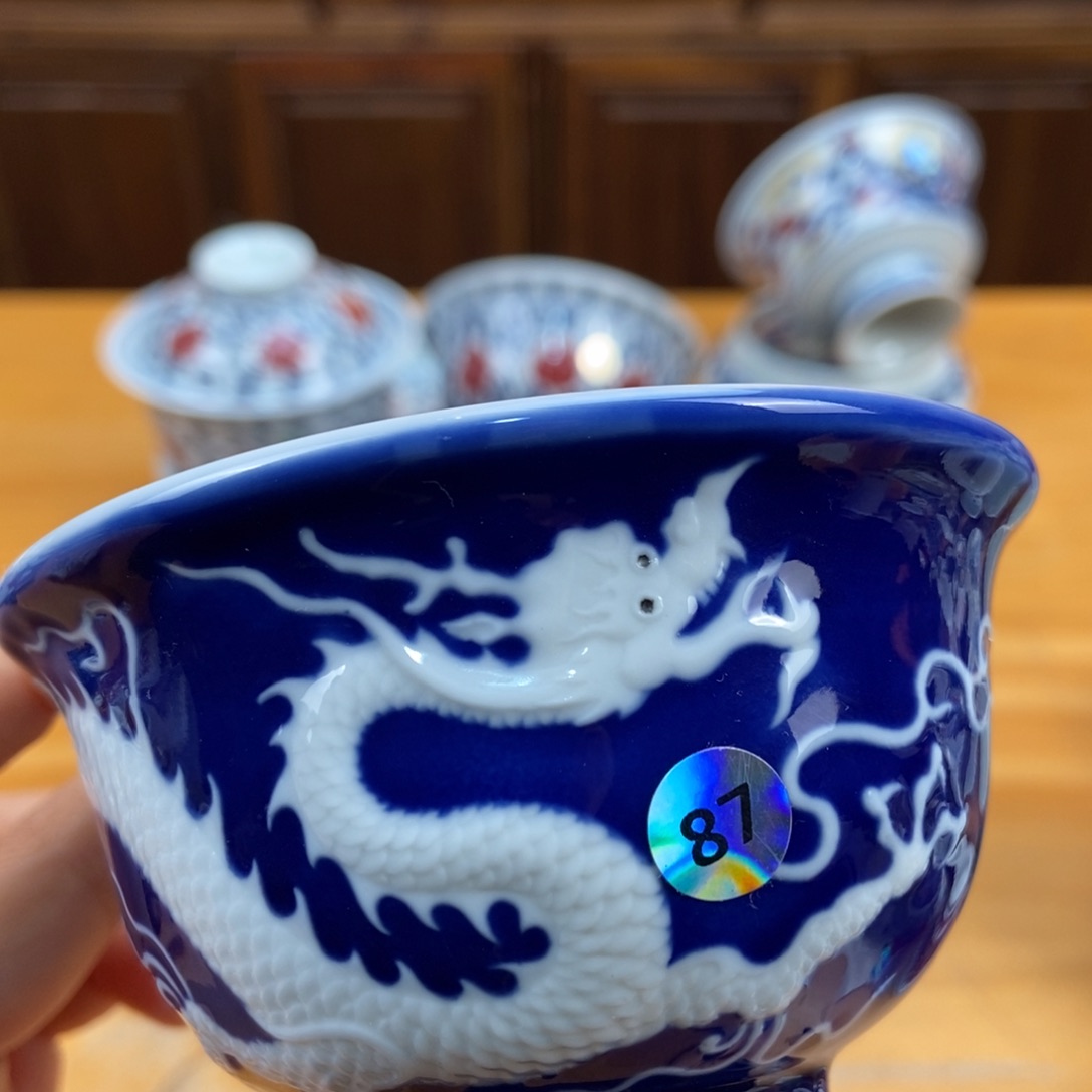 手绘现代茶具非古董