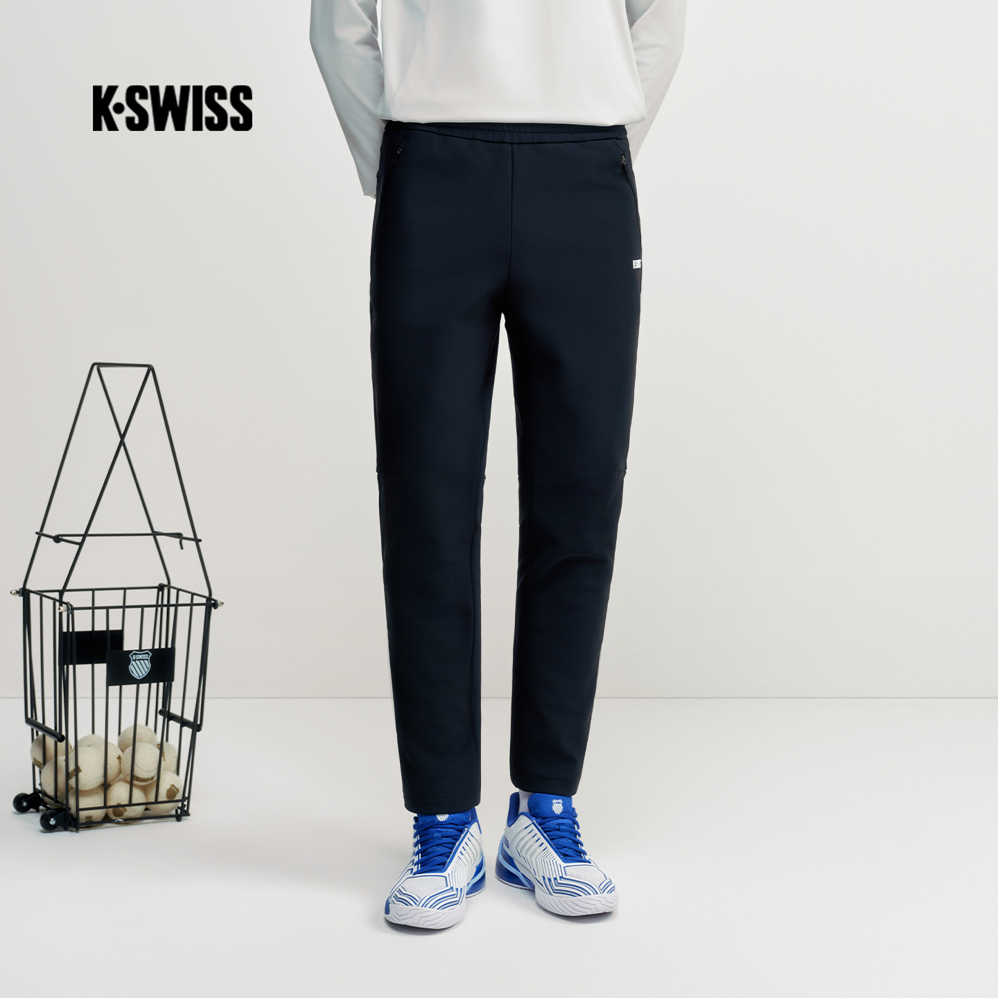 KSWISS盖世威长裤男 26春季新款 时尚百搭简约休闲针织裤1013356