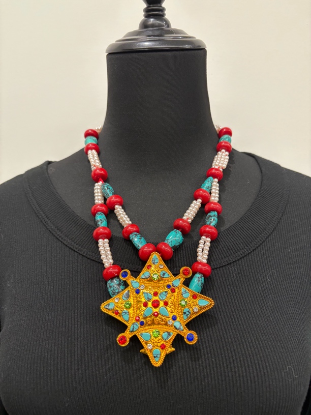 子玉|「传统藏式脖饰」藏服藏式佩戴链条新款高级两色