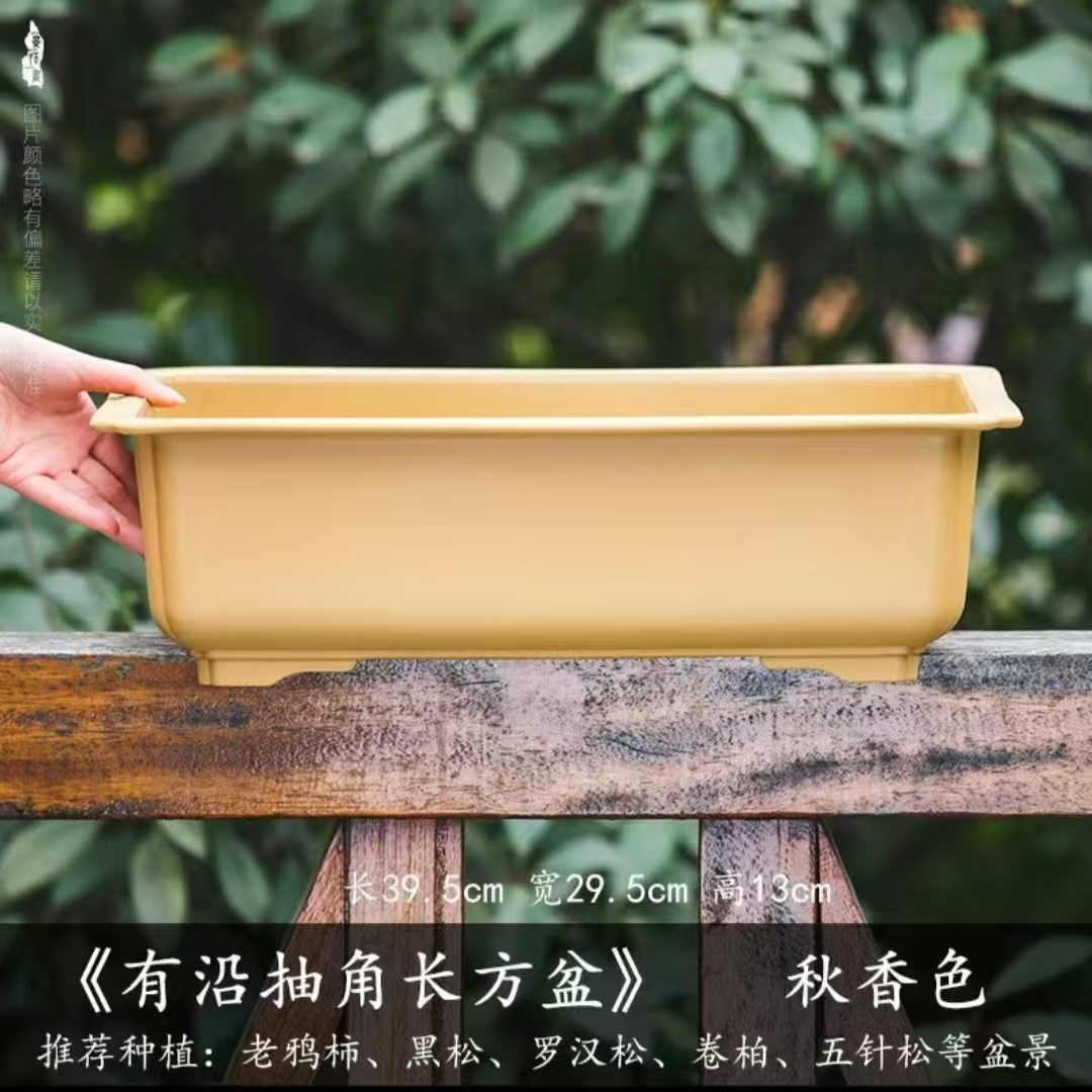 马槽盆园艺盆栽盆景专用盆长条形花盆花盆长方形树脂长方形花盆
