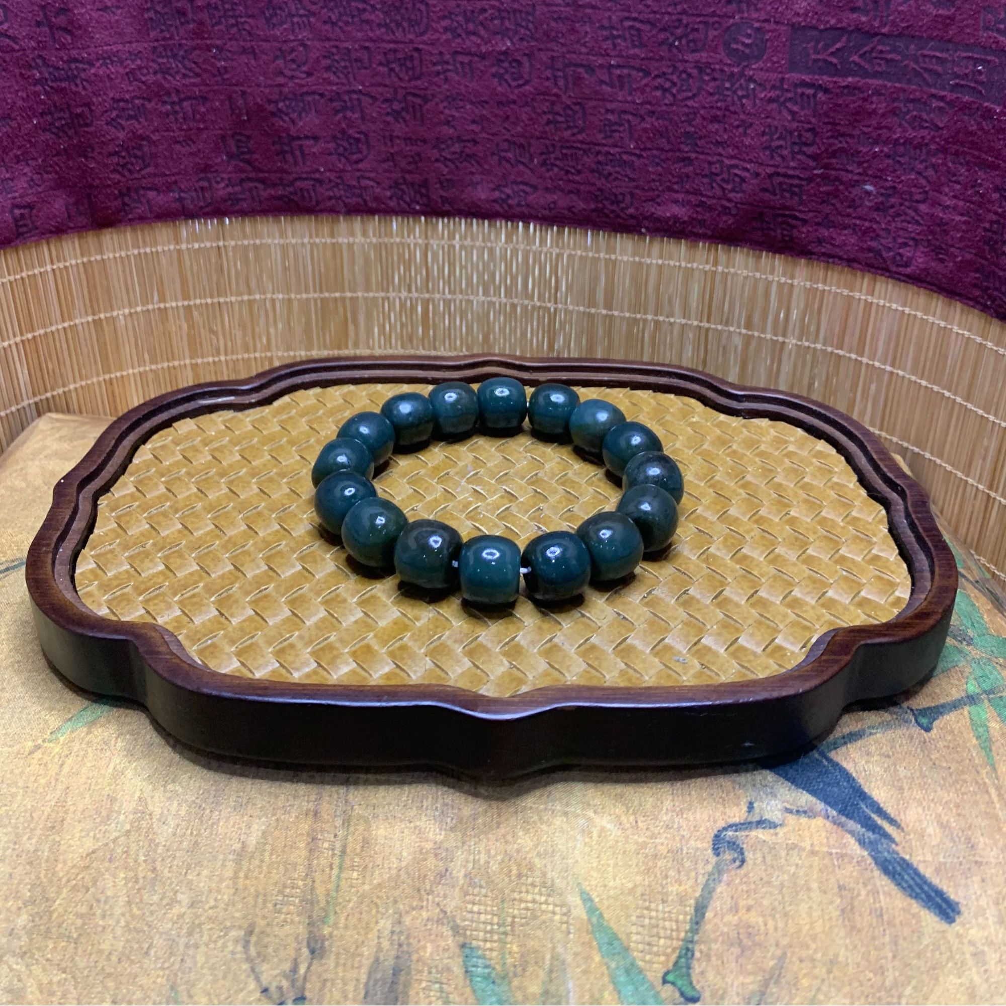 P和田玉桶珠手串（卡14）0588