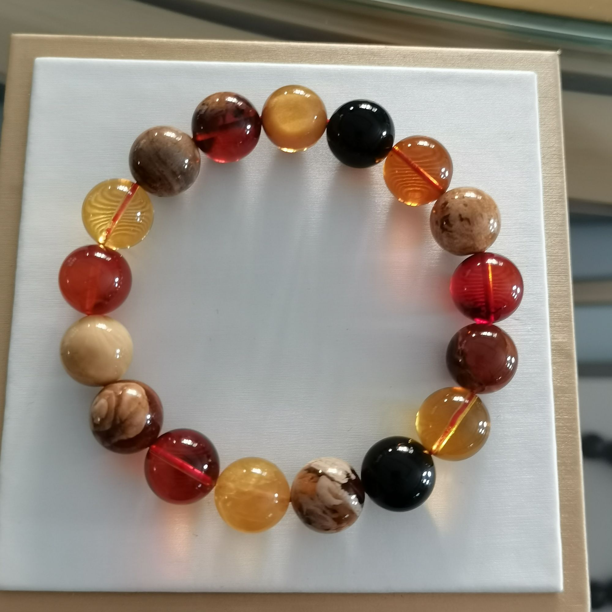 缅甸原矿多宝手串 卡11mm 含绳重约14.9克