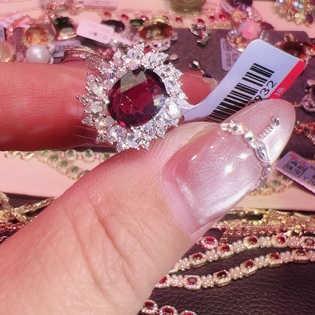 碧玺碧玺戒指银S925镶嵌