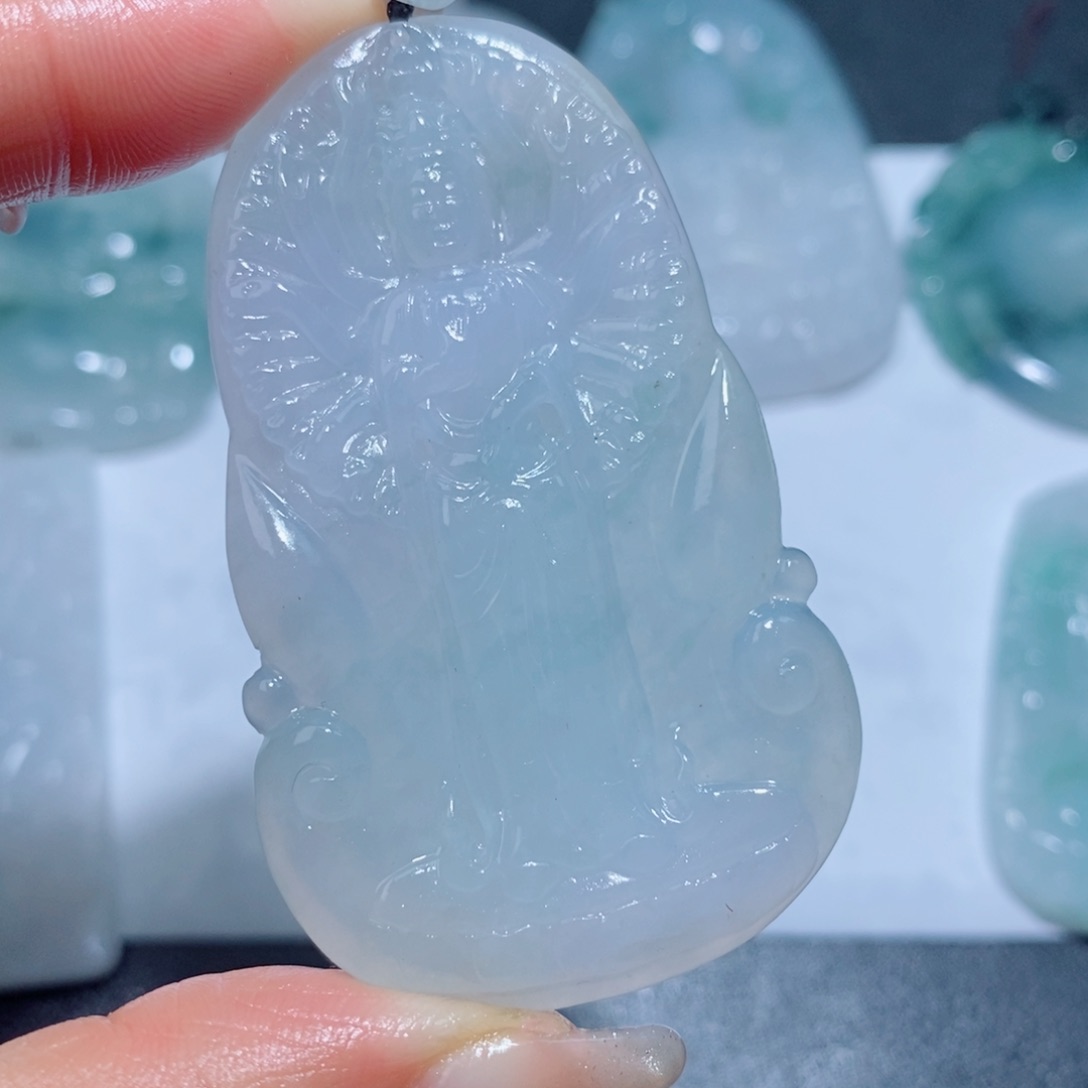 定制翡翠未镶嵌涛*哥定制吊坠