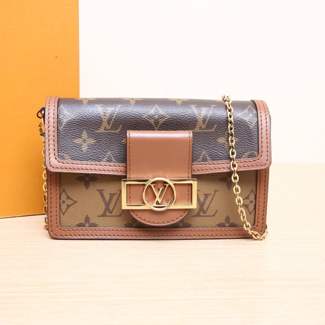 95新 LouisVuitton/路易威登 黑黑精选Dauphine 达芙妮 WOC包