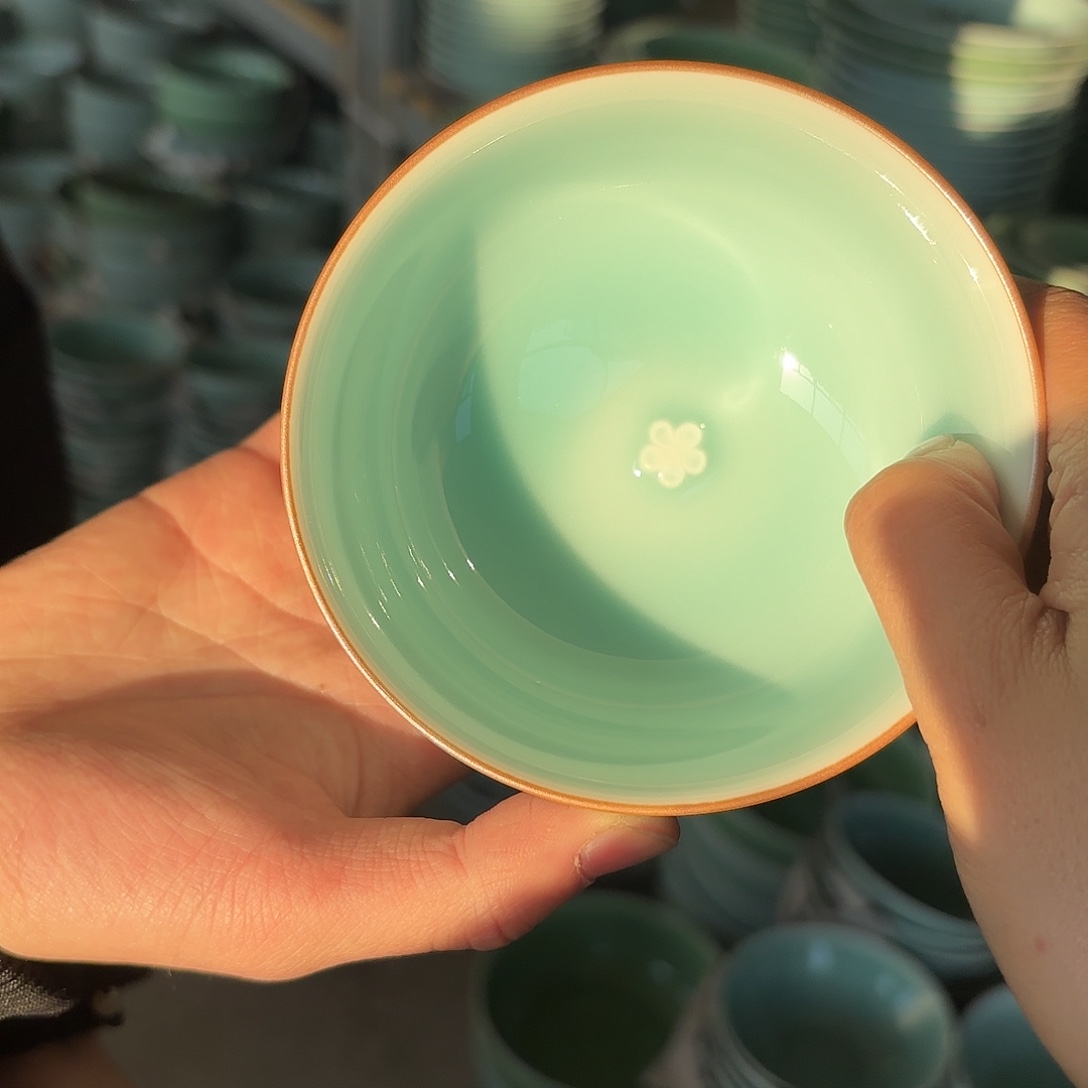 龙泉云间青瓷小米茶器